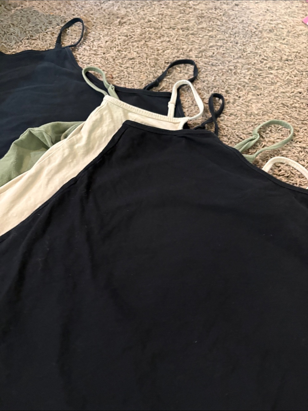 torrid Spaghetti Strap Camisole Set in Black, Olive, Cream Lot - Picture 10 of 12